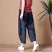 Suitable For All Seasons Petite Cotton Wide-Leg Women 2024 Summer New Loose Plus Size Versatile Linen Cropped Casual Pants For Outerwear_ecoleips.com