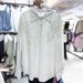 Women's European Style Long Sleeved Shirt Heavy Embroidered Beaded Turn down Collar Trendy Versatile Top for Spring Autumn_ecoleips.com