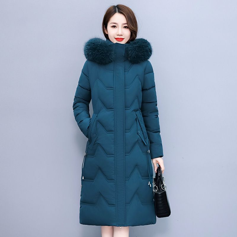 Women's Plus Size Long Puffer Coat Wth Detachable Faux Fur Hood, Winter Warm Thickened Down Alternative Jacket, Oversized Casual Outerwear For Women_ecoleips.com