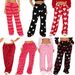 Women Heart Print Plush Pajama Pants Fuzzy Wide Leg Drawstring Loungewear Bottoms Y2k Flannel Valentines Pj Trousers_ecoleips.com