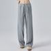 Aria Basics European And American Style Lazy Fit Sports Fitness Yoga Wide Leg Loose Straight Floor-Length Slimming Casual Pants For_ecoleips.com
