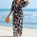 Plus Size Two Piece Swimsuit High End Long Cover Up Sun Protection Bikini_ecoleips.com