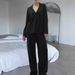 European And American New Knitted Long-Sleeve Long-Pants Loose Pajama Set Autumn Cross-Border Wholesale Homewear_ecoleips.com