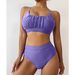 2024 Solid Color High Waisted Bikini Sexy Swimwear Two Piece Swimsuit for Women European And American Style Export_ecoleips.com
