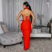 K New Sexy Dress With Hanging Neck And Big Flower Evening Dress For Women_ecoleips.com