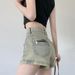 American-style Girl Denim Shorts For Women, Summer 2026 New Model, High-waisted, Stretchy, Slimming, Straight A-line_ecoleips.com