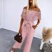 Women's Clothing One Shoulder Lace Jumpsuit With Original Fabric Belt_ecoleips.com