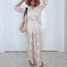 Women’s Long-Sleeve Shirt & Loose Trouser Set – Elegant Autumn/Winter Office & Holiday Outfit_ecoleips.com