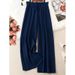 plus Size Straight Leg Casual Pants Summer Beach Style Solid Color Comfortable Loose Wide Leg Women's Clothing_ecoleips.com