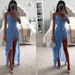 Women's clothing trade independent station new sexy suspender irregular color dress_ecoleips.com