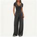 Versatile Wide-Leg Pants Set – Short/Long Sleeve T-Shirt & Flowy Trousers (XS-XL, 14 Colors) | Breathable Poly-Spandex Blend_ecoleips.com