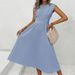 Women's Clothing Summer Women's Wear Strap Design Pleated Dress_ecoleips.com