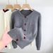 Elegant Long Sleeve Cardigan For Women Soft Knit Open Front Sweater With Classic Round Neck -Versatile Casual & Office Wear Available In 5 Colors_ecoleips.com