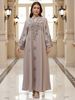 Handcrafted Embellished Abaya Dress – Modest Luxury Long Sleeve Maxi Dress For Women, Dubai & Middle Eastern Fashion_ecoleips.com