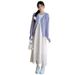 Autumn New Wear Knitted Patchwork Vest Purple Sweater 2-Piece Maternity Dress_ecoleips.com