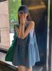 K Cowboy Shoulder Strap Dress, Female Design Sense, Niche, Slimming, Sleeveless Camisole Vest Skirt, Short Skirt_ecoleips.com