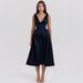 2025 Summer New Slim-Fit Strap European And American Style Fashionable Solid Color V-Neck Elegant Dress_ecoleips.com