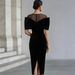 Women's One Shoulder Off-Shoulder Dress Temperament Commuter Wear Gold Velvet Spot New Products_ecoleips.com