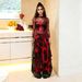 Women's Clothing High Neck Long Sleeve Top Spring New Animal Snake Print High Slit Long Top_ecoleips.com