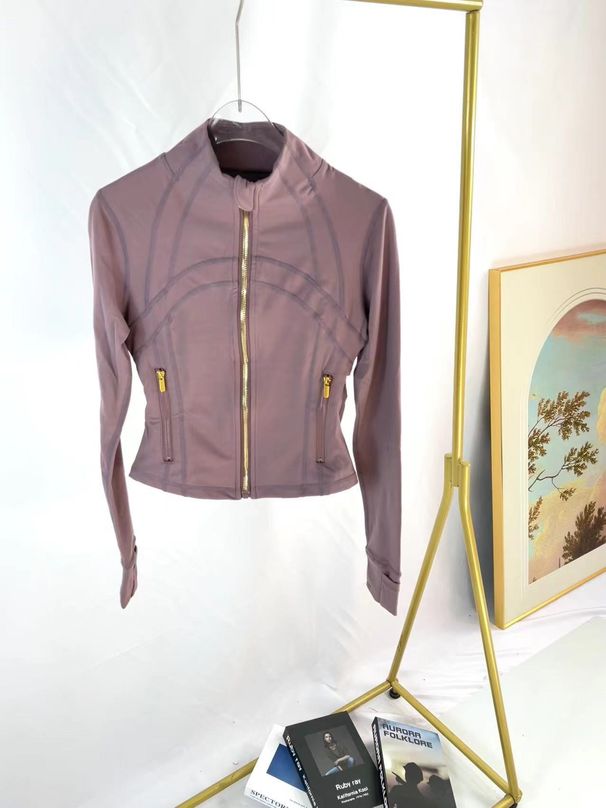 Women's Clothing New Style Gold Label Stand Collar Short Coat Sports Yoga Wear Slim Fit Sports Jacket For Women_ecoleips.com