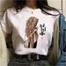 Popular Fashion Urban Girl Cartoon Base Shirt, Round Neck, Half-sleeve, Loose-fitting Women's T-shirt_ecoleips.com