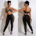 Voya Women's Sexy European American Style Rhinestone Vest And Mesh Two-piece Nightclub Outfit_ecoleips.com