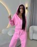 Casual Cotton Suit, Long-sleeved Zipper Cardigan, Waist-closed Hooded Sweater, Lace-up Wide-leg Pants, Two-piece Set_ecoleips.com