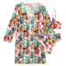 Women's Push Up Printed Swimsuit Long Cover Up Tight Fitting Two Piece Style Bikini Fashion Swimwear_ecoleips.com