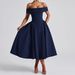 foreign Trade Export 2026 European And American Women's Fashion Sexy Off-shoulder Long Dress, Backless_ecoleips.com