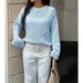 DiYun European And American Casual Simple Knitted Long-Sleeve Sweater For Women 2025 Autumn/Winter_ecoleips.com