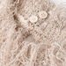 Fashion Versatile Light Khaki Fringed Knitted Sweater_ecoleips.com