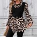 Hot-Selling Autumn Winter European And American Women's Fashion Cross-Border Elegant Leopard Print Two-Piece_ecoleips.com