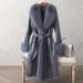  fur collar denim jacket for women cozy winter coat with detachable fur, loose fit, vintage style (grey/brown/white, sxl)_ecoleips.com