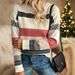 Women's Clothing Striped Color-Block Knit Sweater Loose Casual Round Neck Pullover For Autumn_ecoleips.com