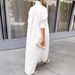 Plus Size Women's Clothing Long Shirt Casual Loose Fit Solid Color O-Neck Thick Polyester For Autumn Winter American Style_ecoleips.com