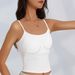 Bra With Built-in Chest Pads, One-piece Camisole Short-sleeved Vest, Summer Seamless Inner Top, Ice Silk Shirt Suitable_ecoleips.com