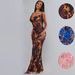 Women's Clothing Women's Slim Fit Suspender Dress Printed Pleated A-Line Evening Dress Floral Large Skirt Style Hot For Formal & Casual For Women_ecoleips.com