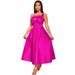 Women's Clothing Sexy Suspender Three Dimensional Flower Dress_ecoleips.com