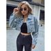 Women's Clothing Casual Versatile Short Fashion Denim Short Jacket_ecoleips.com