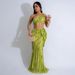 Women's Clothing Sleeveless One Shoulder Short Top With Sexy Hip Skirt_ecoleips.com
