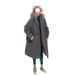 girl Parker Women Winter Mid-Length Fleece Lined Thickened Cotton Coat New Arrival Workwear Hooded Jacket Trendy_ecoleips.com