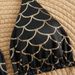 Women's Two Piece Swimsuit Glossy Fish Scale Stripes European American Style Sexy Swimwear_ecoleips.com