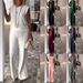 Women's Clothing Spring And Summer Newwomen's Solid Color Round Neck Sleeveless Top And Pants Set_ecoleips.com