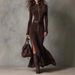2025 Autumn European And American Cross-Border Fashion New Elegant Slim-Fit Zipper Stand-Up Collar Jumpsuit Long Dress_ecoleips.com