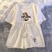 Women's Clothing Cotton Leisure Sports Suit Loose Short Sleeved Printed Two Piece Suit_ecoleips.com