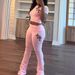 Printed Short Sleeve Long Pants Set Sexy Hot Girl Outfit_ecoleips.com