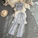 Fashion Set For Women: Sexy Crop Top With Letter Print T-Shirt And High-Waisted Slimming Cargo Wide-Leg Pants_ecoleips.com