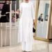 Muslim Women's Clothing Two Piece Set Fashion Elegant Solid Color Side Split Long Shirt Wide Leg Pants Abaya_ecoleips.com