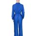 Women's Clothing Women's Style Color Blocked Zip Up Cardigan And Wide Leg Drawstring Sports Pants Two Piece Set_ecoleips.com