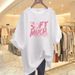 Women's Oversized Cotton T-Shirt Soft Breathable Casual Top with Letter Print for Summer Streetwear And Daily Wear_ecoleips.com